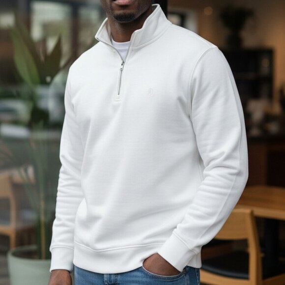 Dkny Other - DKNY Men's Pullover Sweatshirt - 1/4 Zip - White - S